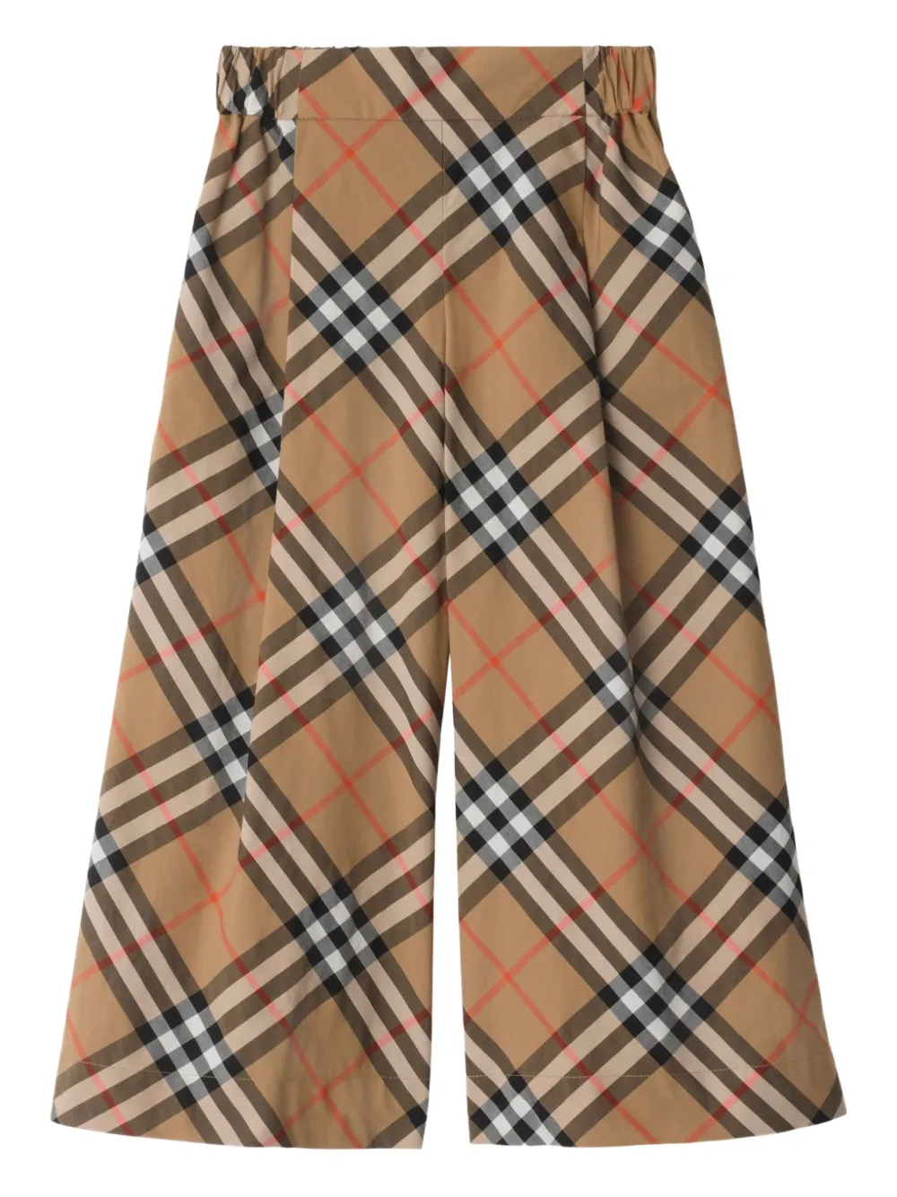 Burberry Kids checked cotton trousers Bruin