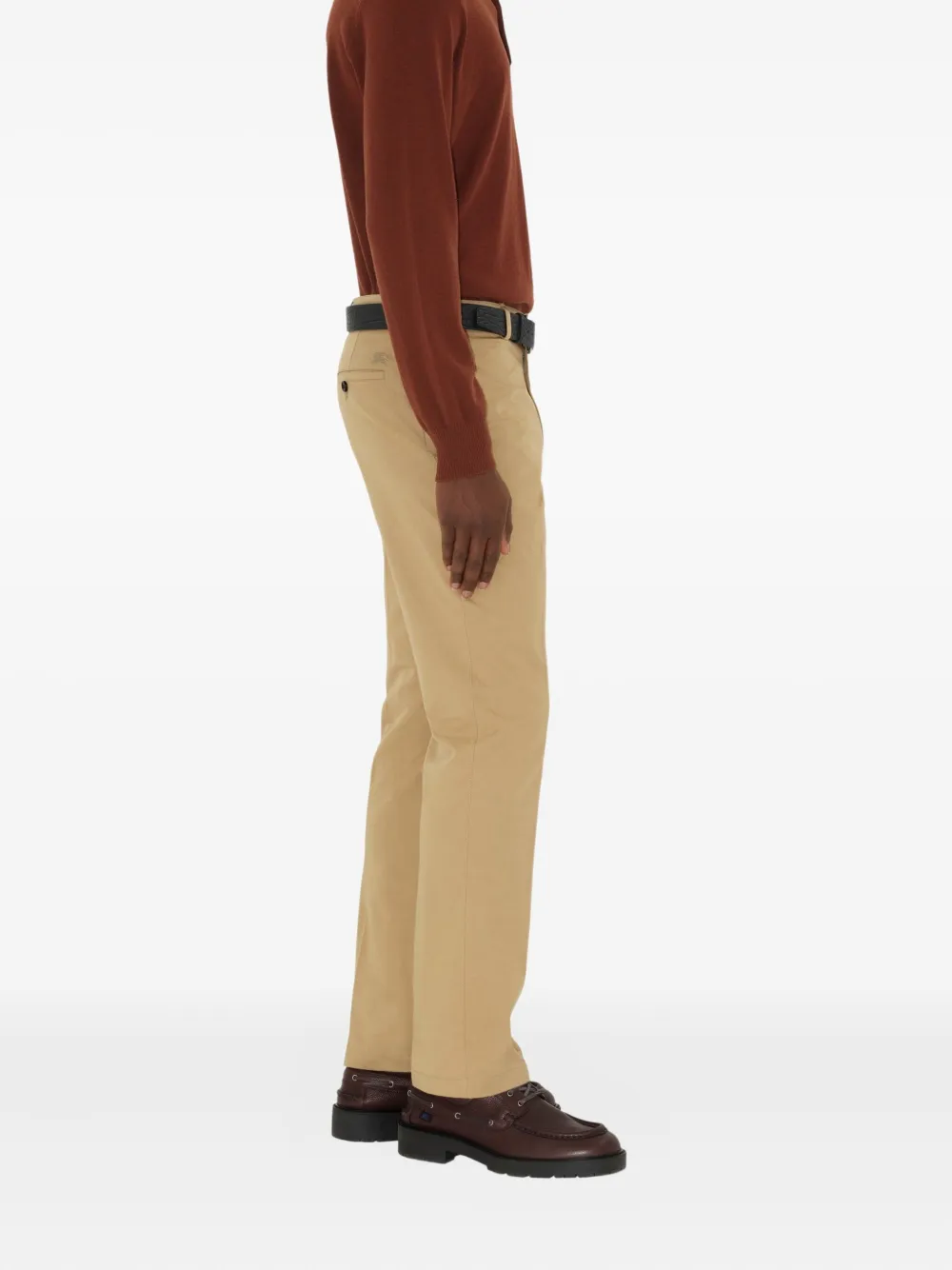 Burberry Katoenen straight broek Beige