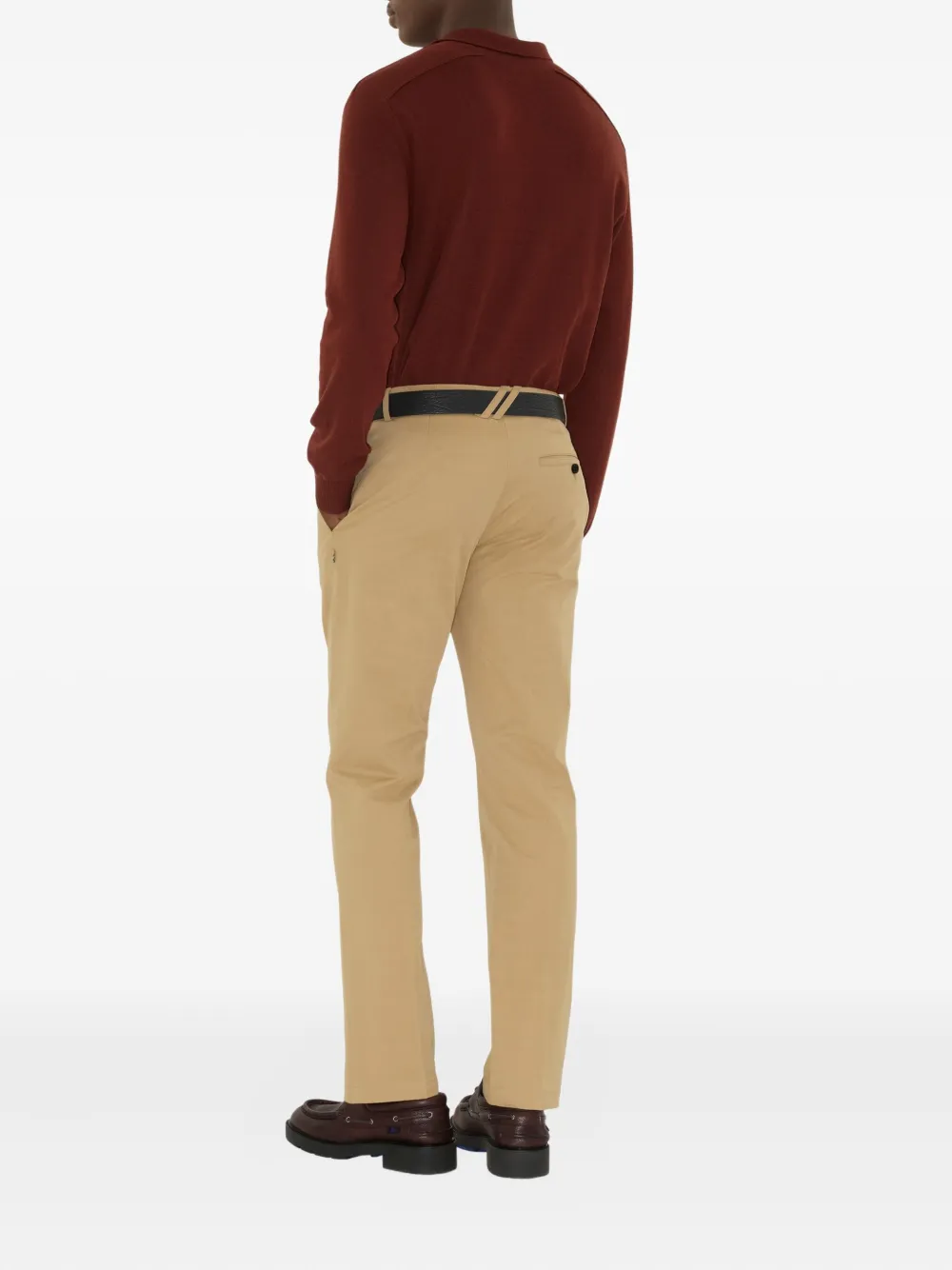 Burberry Katoenen straight broek Beige