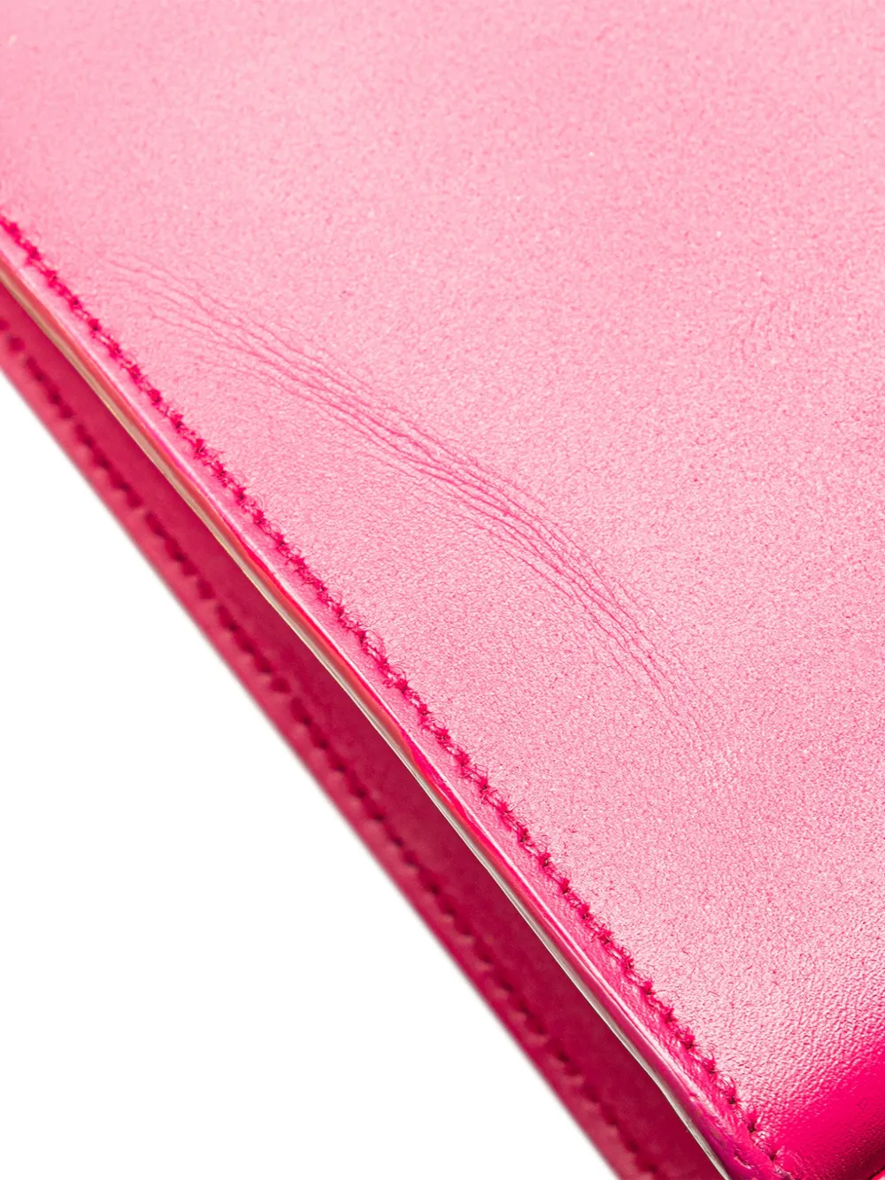 Pre-owned Saint Laurent 2015 Medium Smooth Calfskin Classic Monogram Kate Tassel Crossbody Bag In Pink