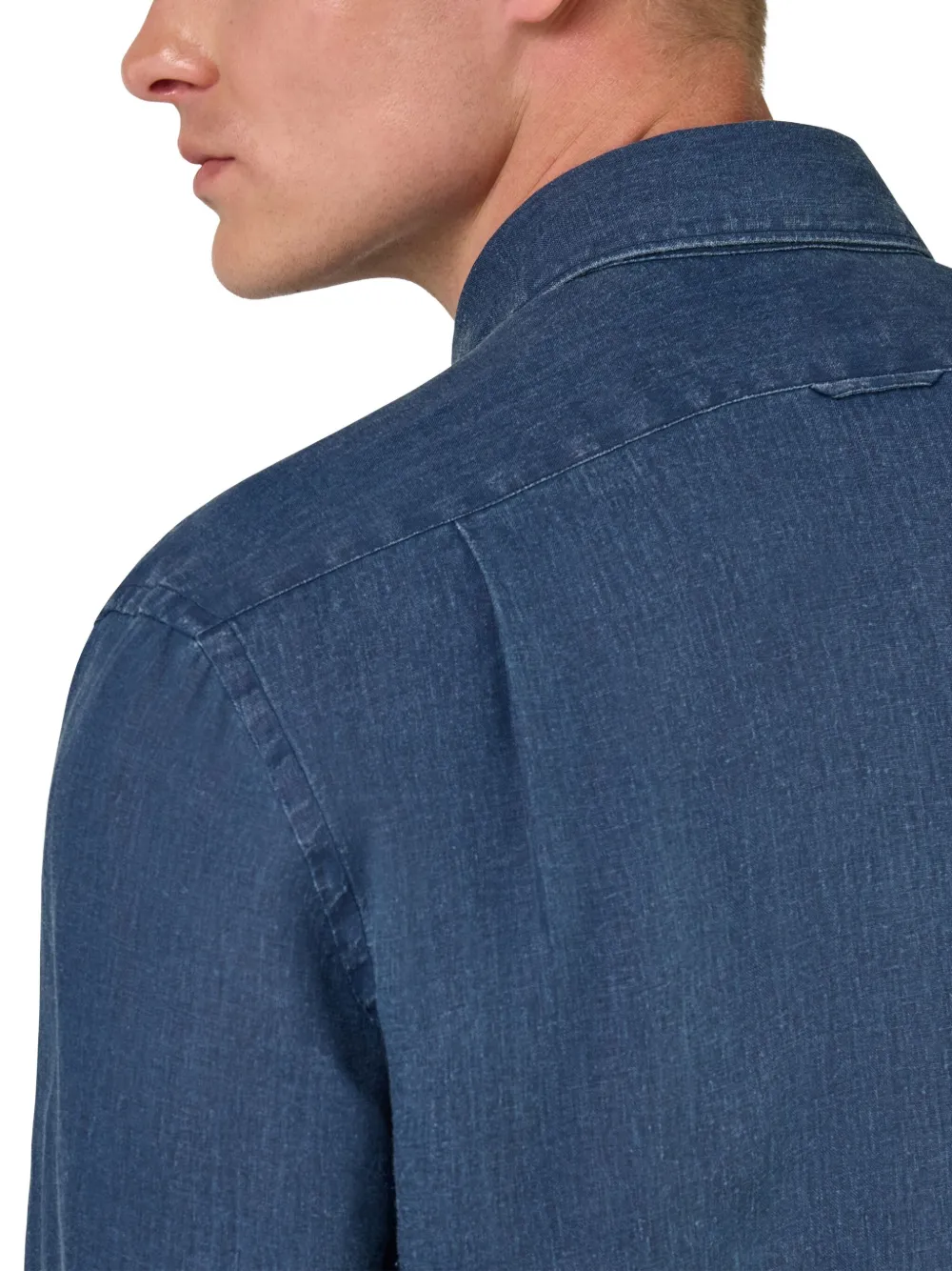 Boggi Milano Linnen overhemd Blauw