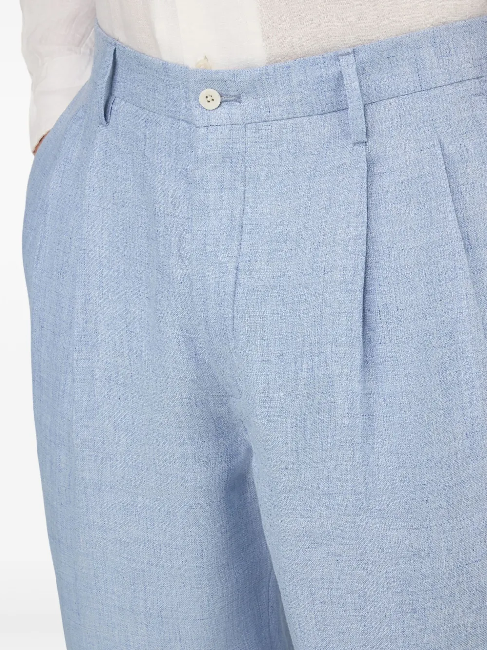 Boggi Milano Linnen shorts Blauw