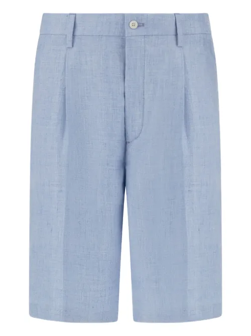 Boggi Milano short en lin - Bleu - Boggi Milano - Modalova