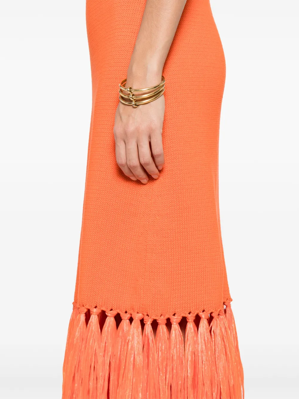 LUISA SPAGNOLI Jersey midi-jurk Oranje