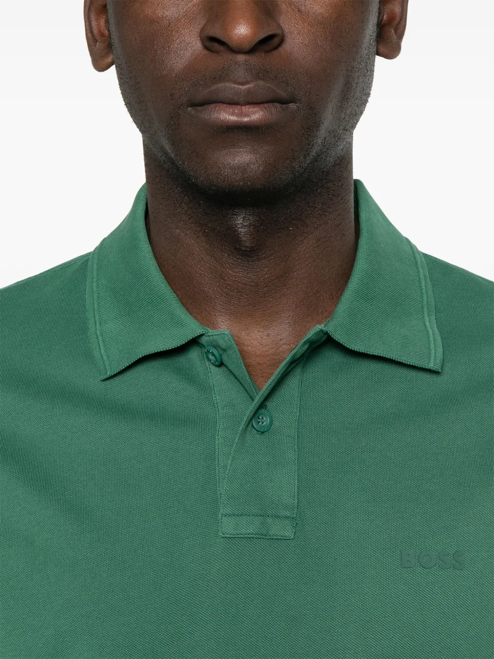 BOSS Piqué poloshirt met geborduurd logo Groen