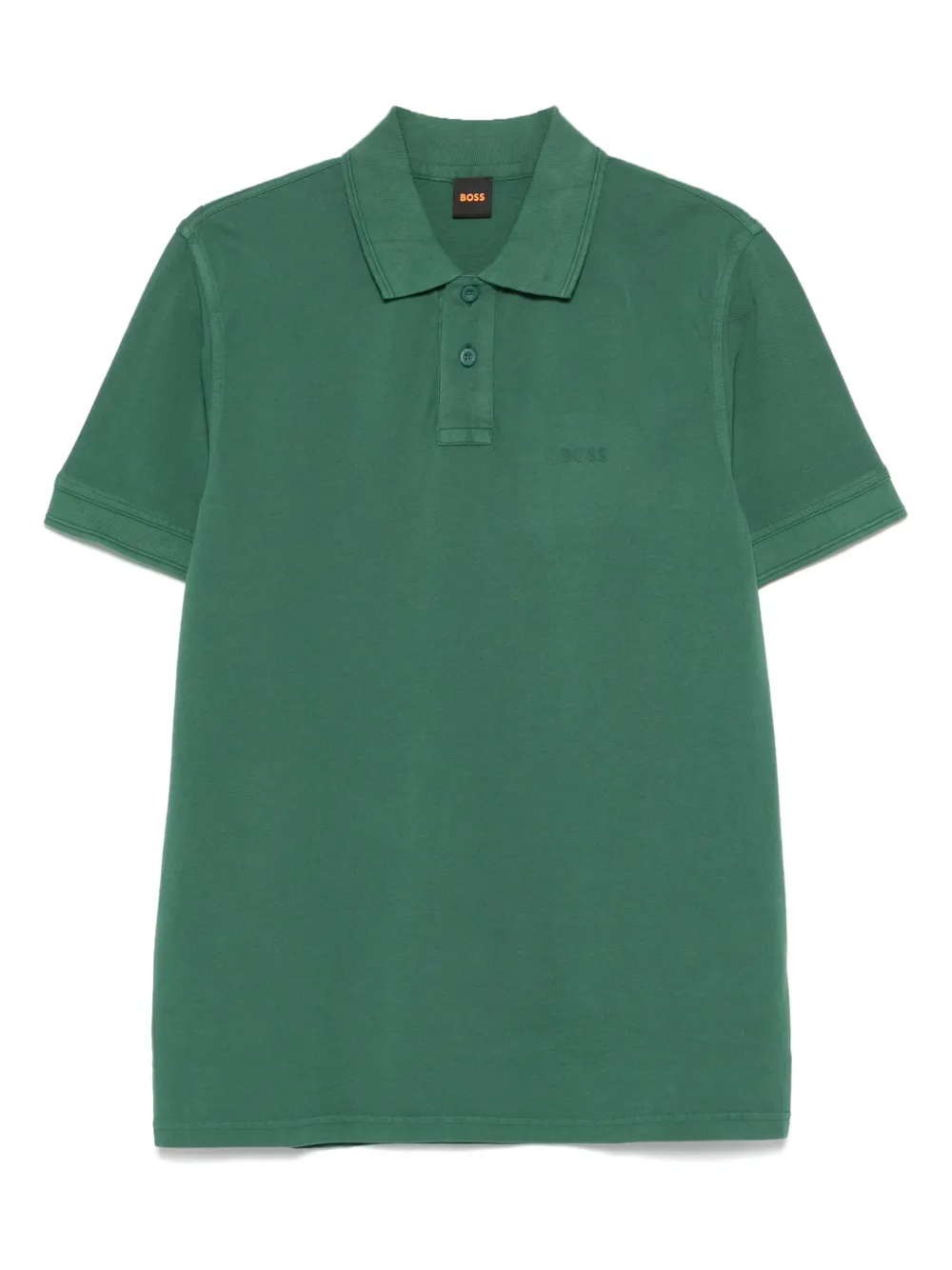 BOSS Piqué poloshirt met geborduurd logo Groen