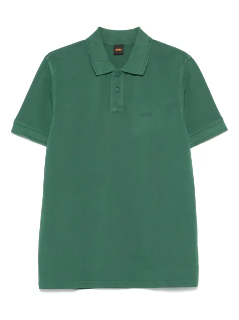 BOSS logo-embroidered piqué polo shirt