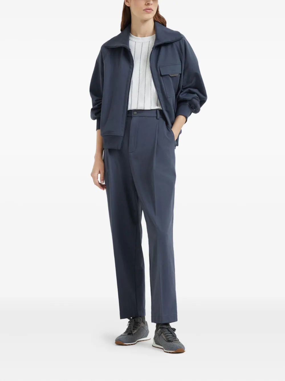 Brunello Cucinelli Jersey broek - Blauw