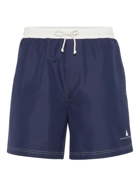 Brunello Cucinelli shorts de playa con logo estampado