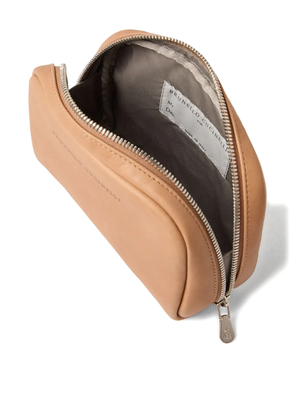 Brunello Cucinelli Beauty hoesje met rits Beige