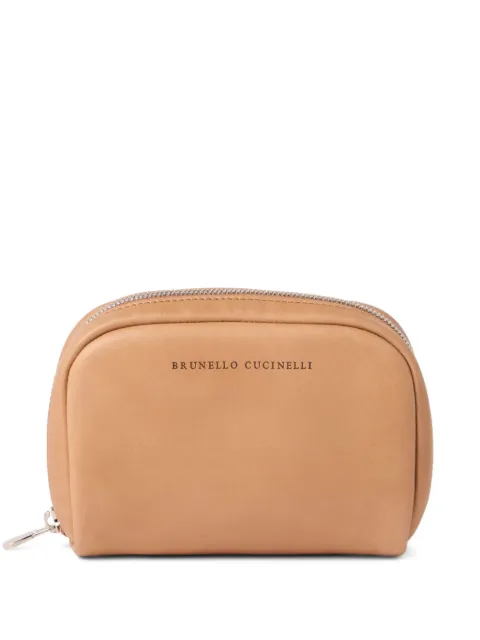 Brunello Cucinelli zip-around beauty case