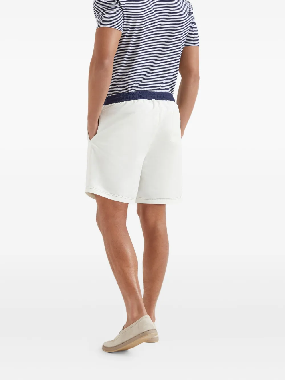 Brunello Cucinelli Zwembroek met logoprint Wit