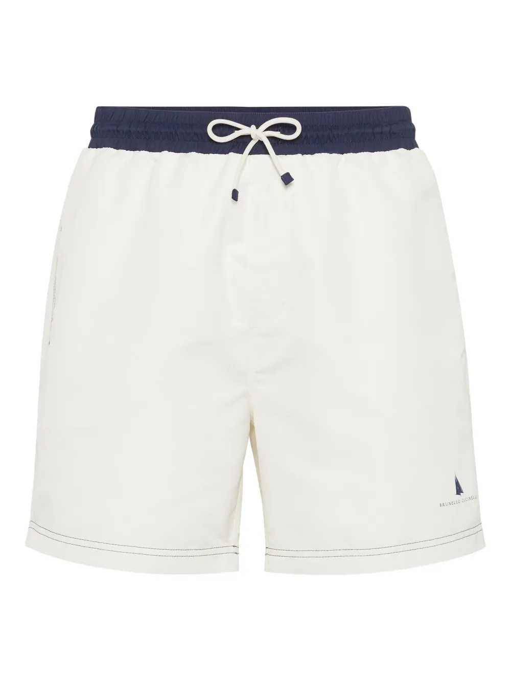 Brunello Cucinelli logo-print swim shorts | White | Image 1