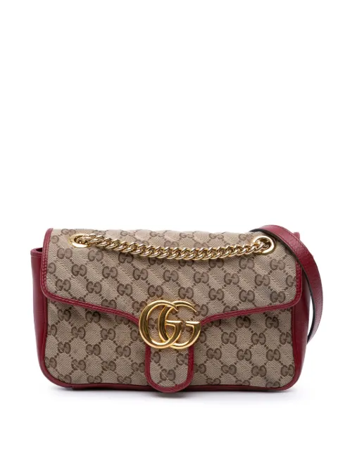 Gucci Pre-Owned 2016-2024 kleine GG Marmont Matelasse Flap canvas crossbodytas