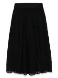 LUISA SPAGNOLI linen midi skirt - Black