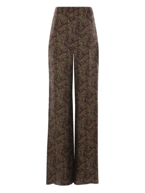 Saint Laurent silk straight-leg trousers