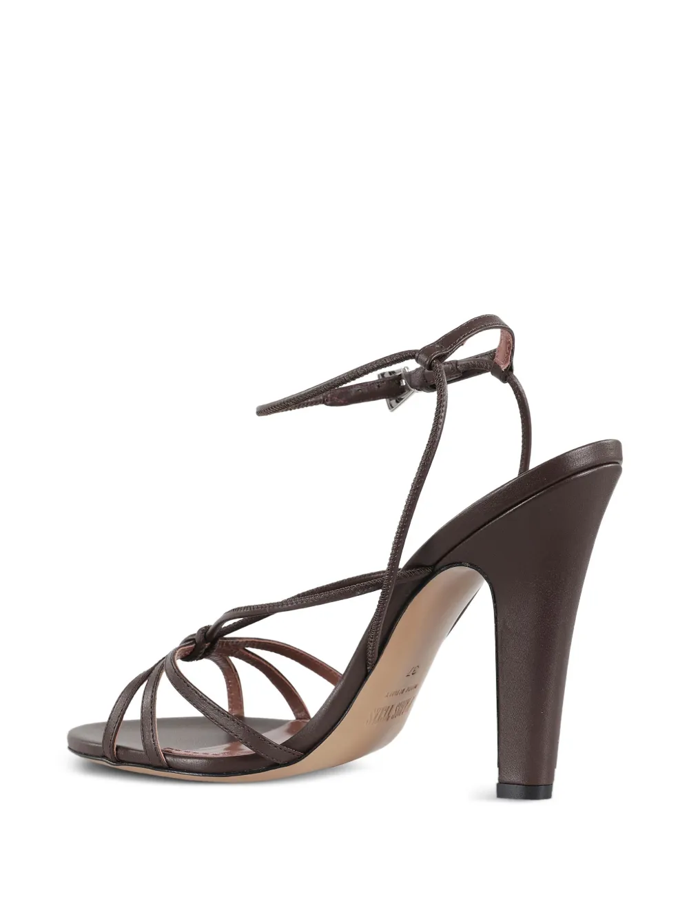 Paris Texas 100mm Bianca ankle-strap sandals Brown