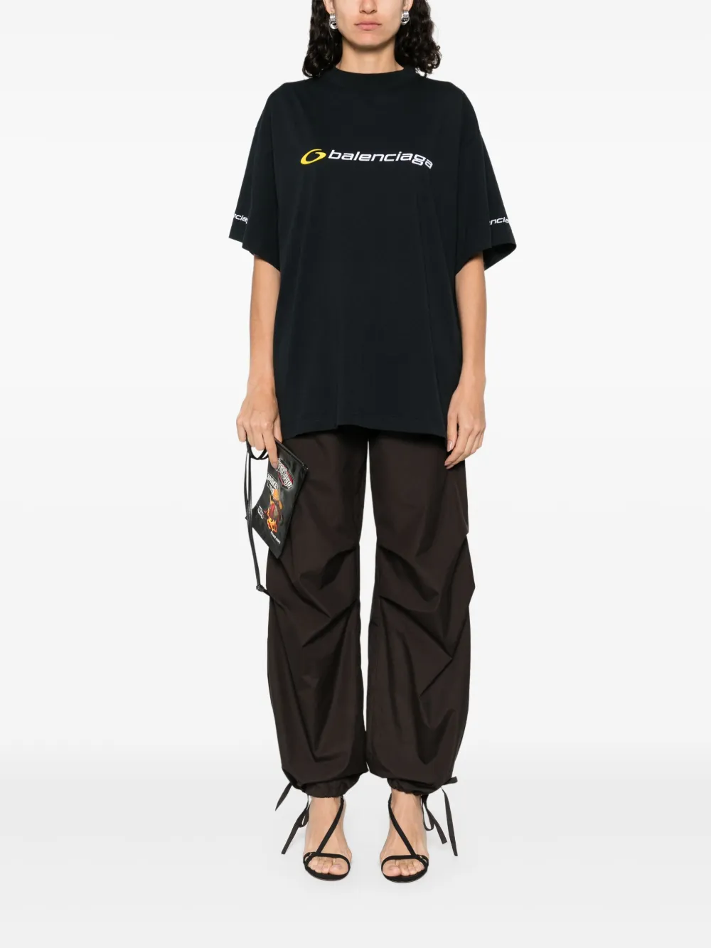 Balenciaga Jersey T-shirt Zwart