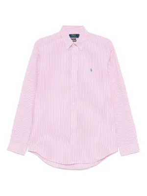 Polo Ralph Lauren リネンシャツ ピンク ストライプ Polo Ralph Lauren リネンシャツ | ピンク | FARFETCH JP
