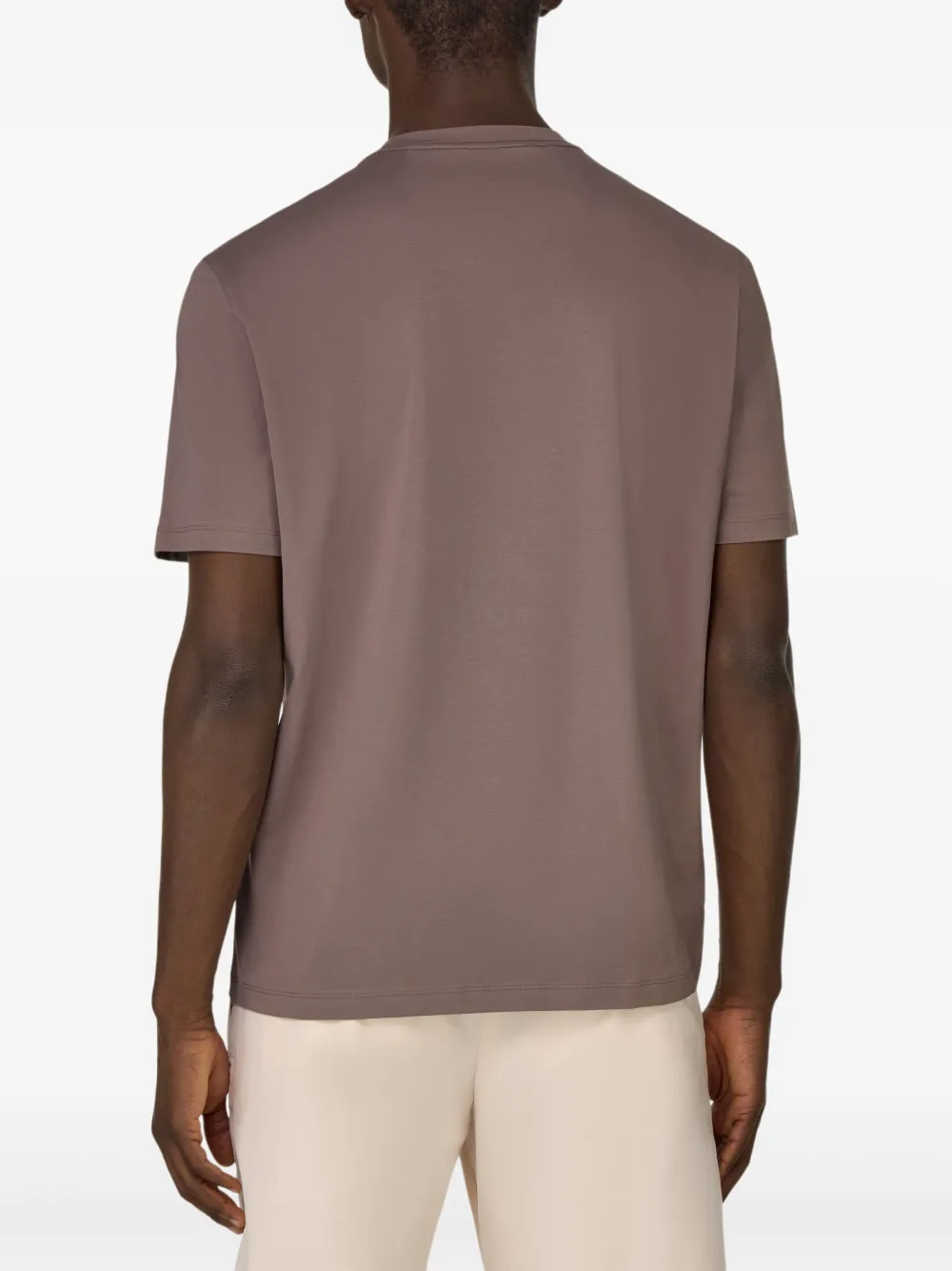 Boggi Milano T-shirt van stretch-katoen Beige