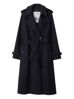 Burberry ダブルブレスト トレンチコート | ブラック | FARFETCH JP
