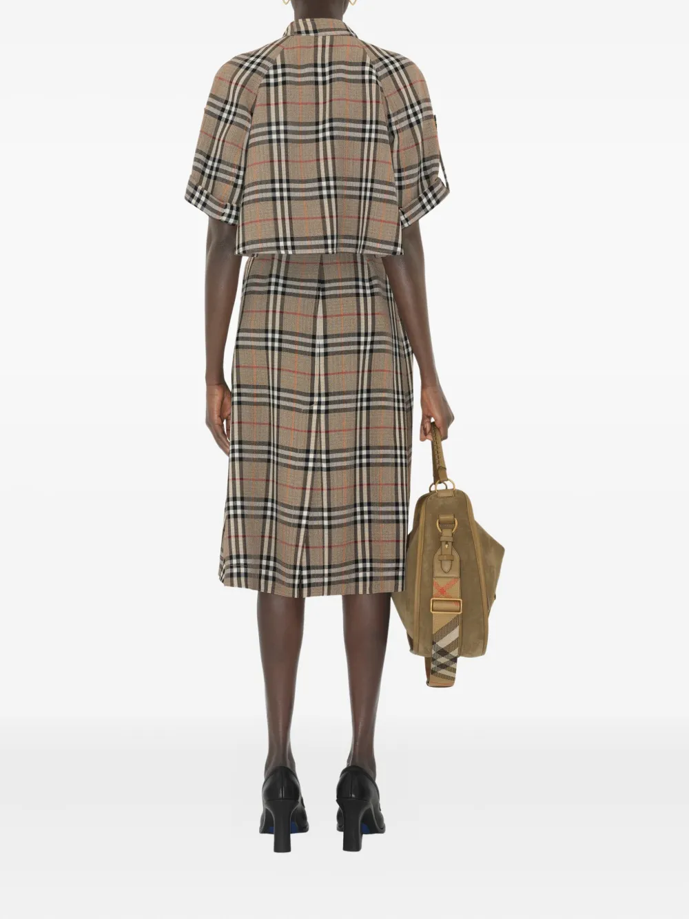 Burberry Jurk van zijdeblend Beige
