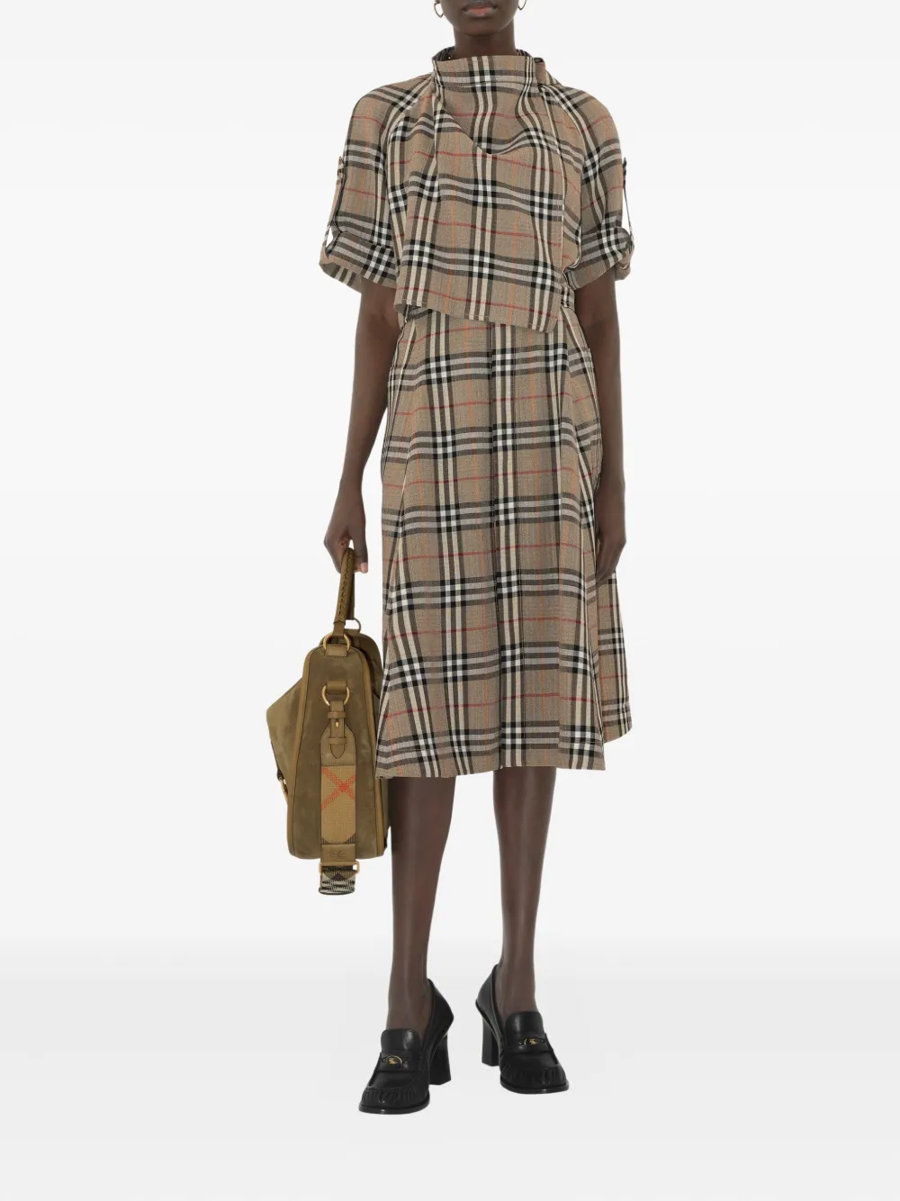 Burberry Jurk van zijdeblend Beige