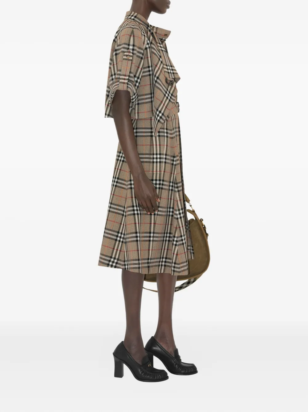 Burberry Jurk van zijdeblend Beige