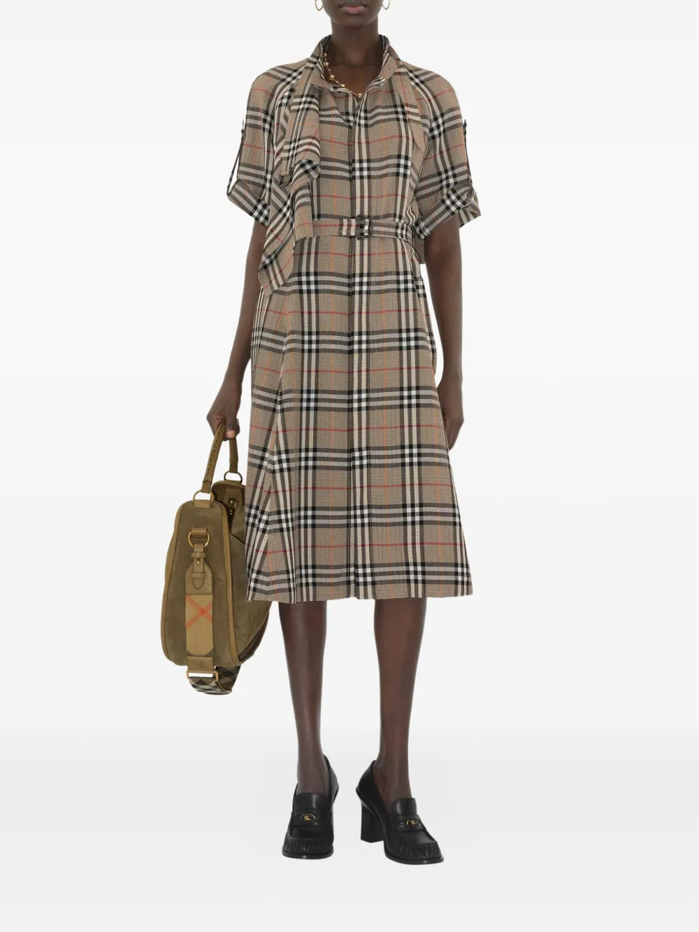Burberry Jurk van zijdeblend Beige