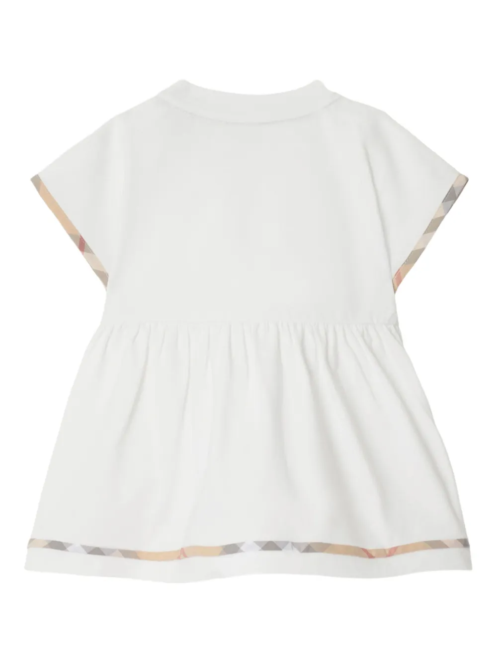 Burberry Kids Katoenen jurk Wit