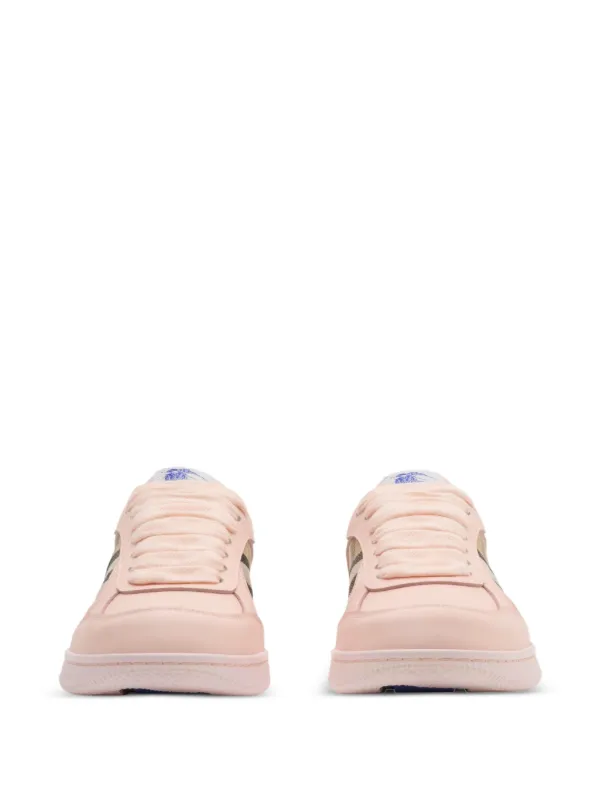 【関税&送料込】Burberry Pink Leather Terrace Sneakers Burberry Terrace Sneakers | Pink | FARFETCH