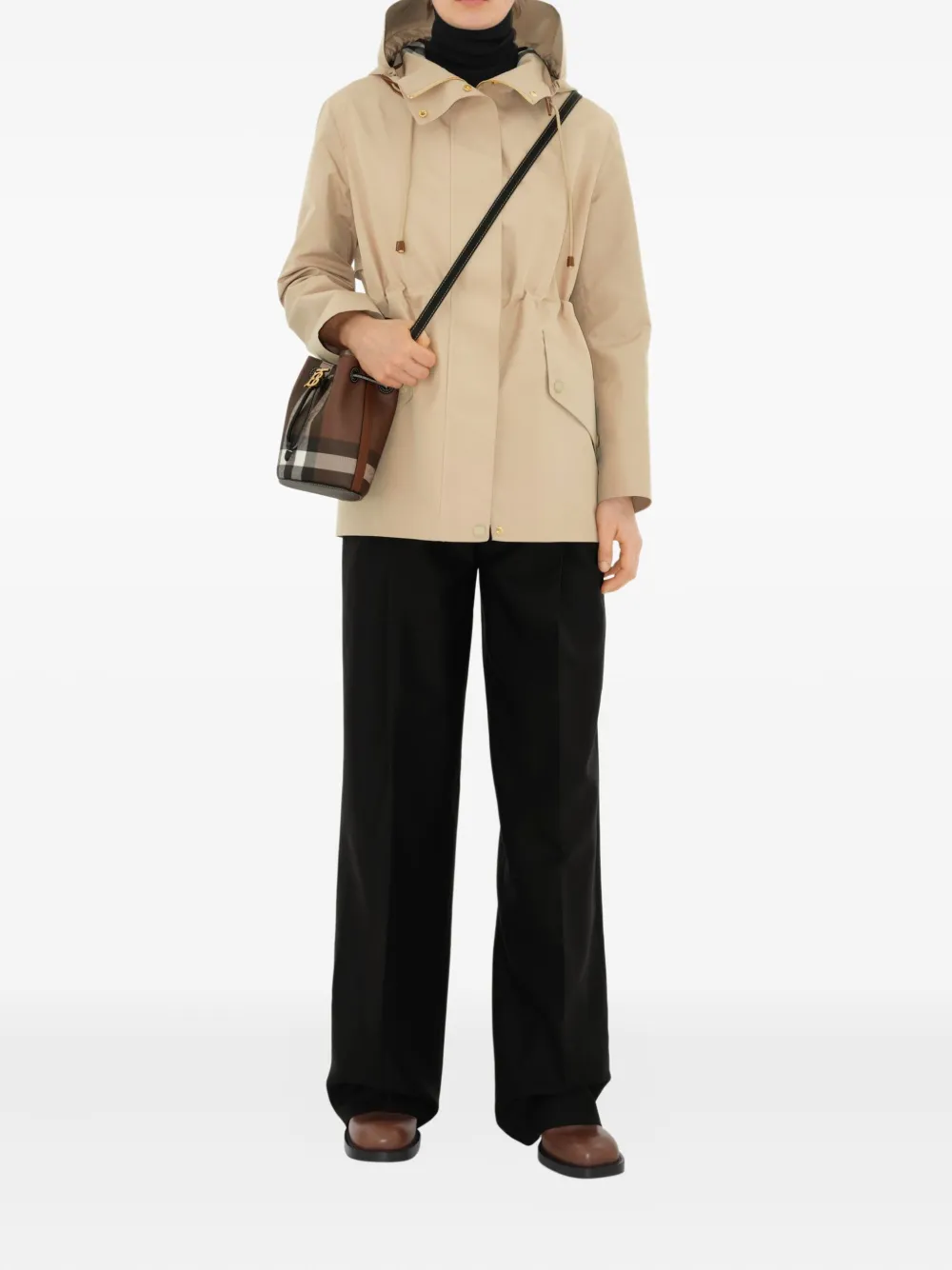 Burberry TB kleine bucket-tas Bruin