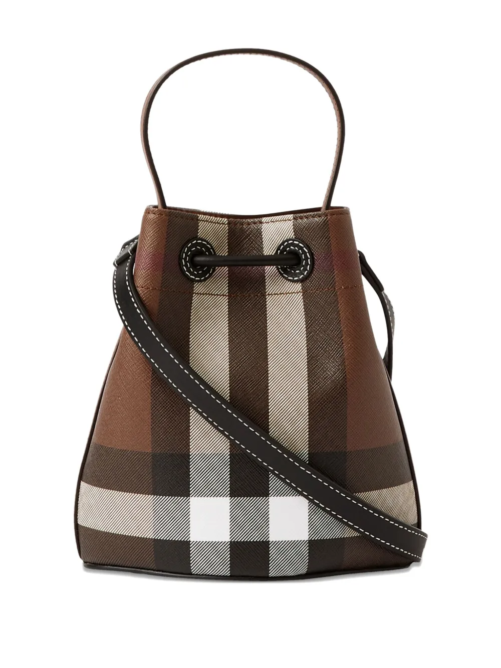 Burberry TB kleine bucket-tas Bruin