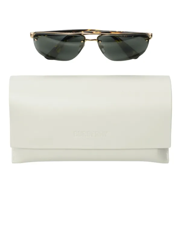Burberry Eyewear tortoiseshell-effect Sunglasses | Gold | FARFETCH JO