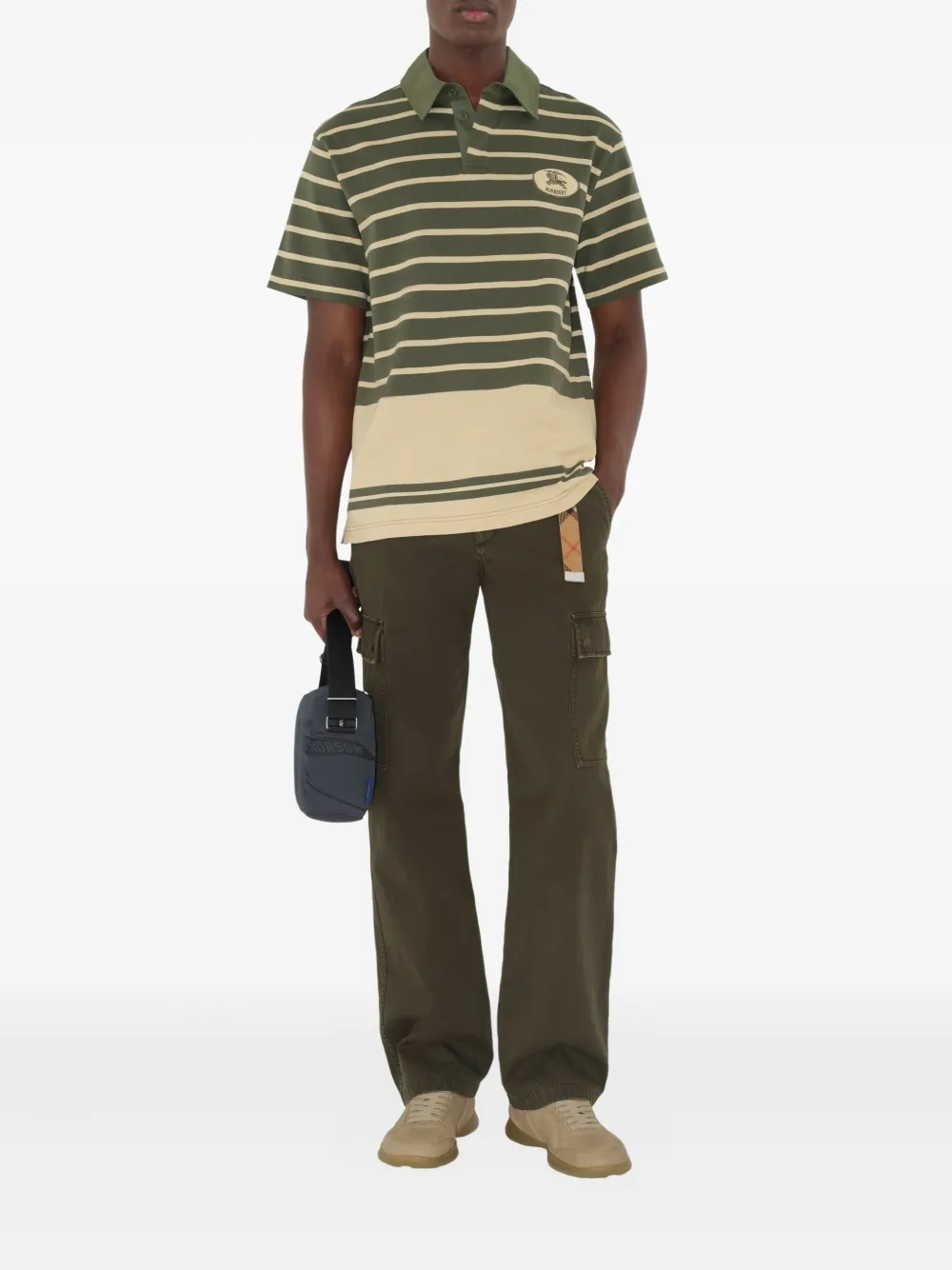 Burberry Gestreept poloshirt - Geel