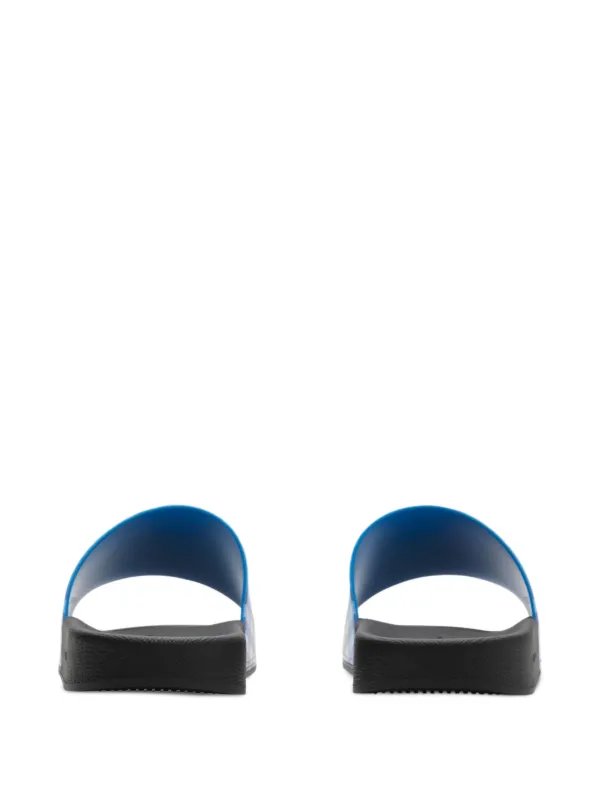 Burberry Checked Slides | Blue | FARFETCH