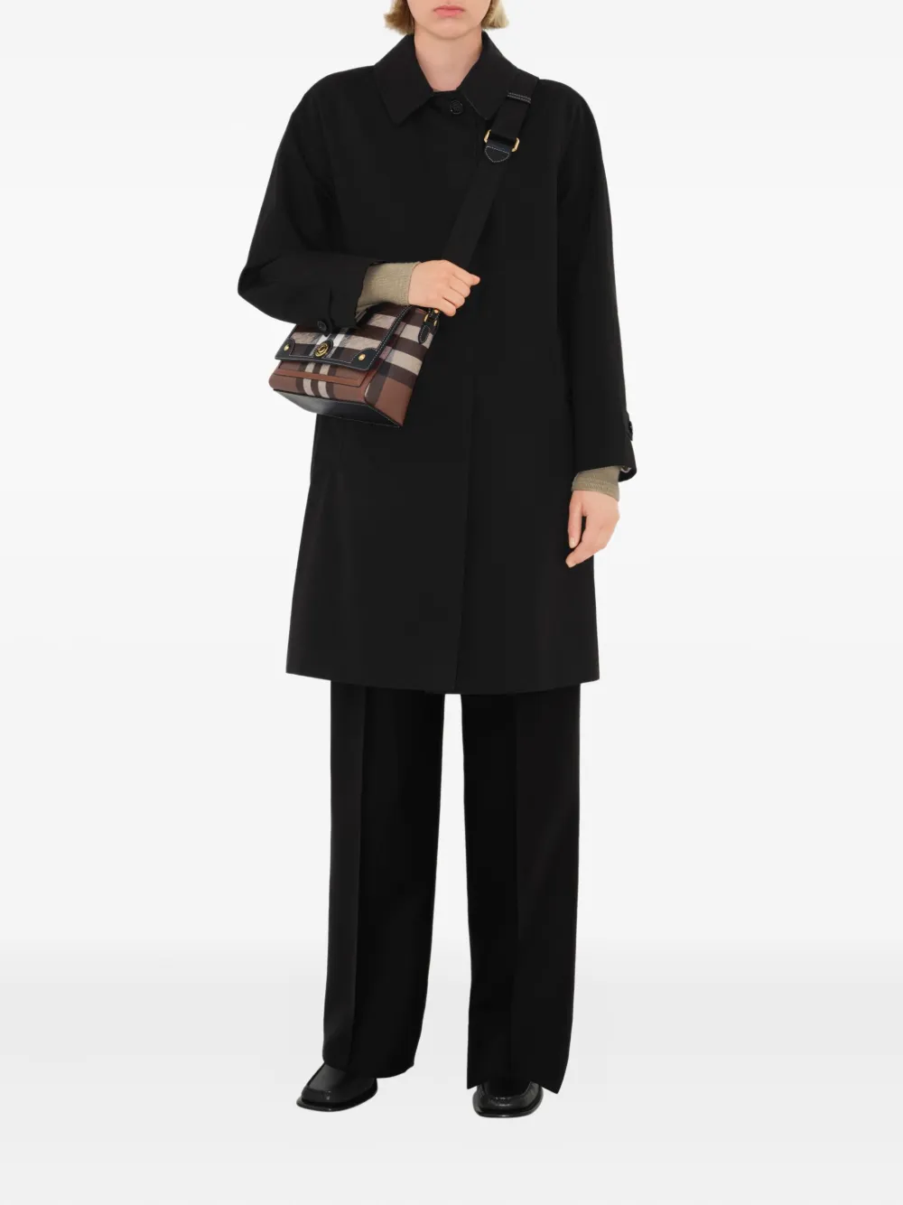 Burberry Note crossbodytas Bruin