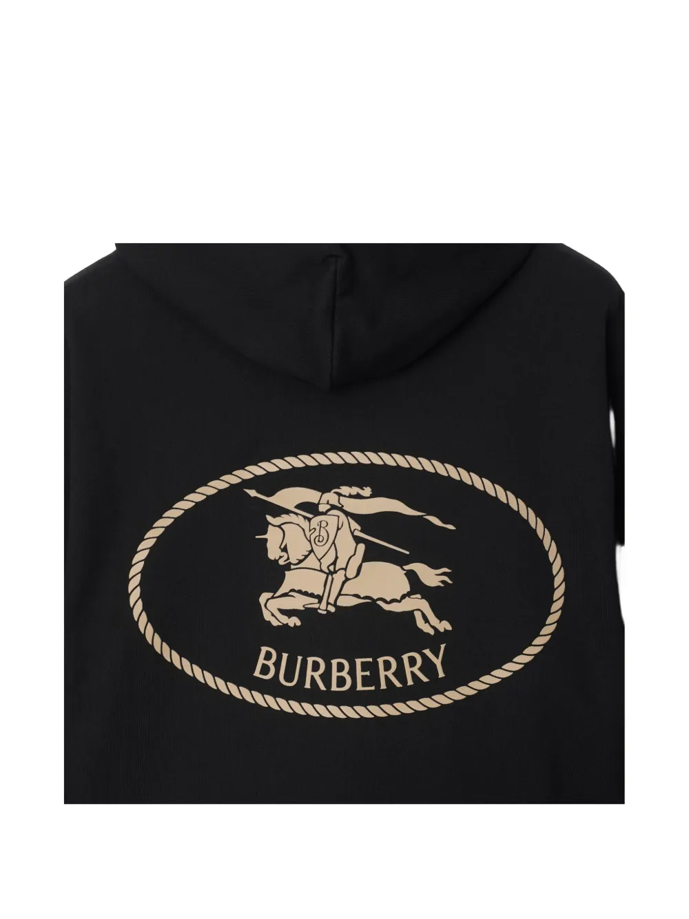Burberry Katoenen hoodie met Knight-print Zwart