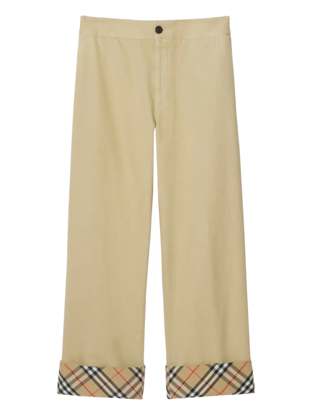 Burberry gabardine-weave trousers | Neutrals | Image 1