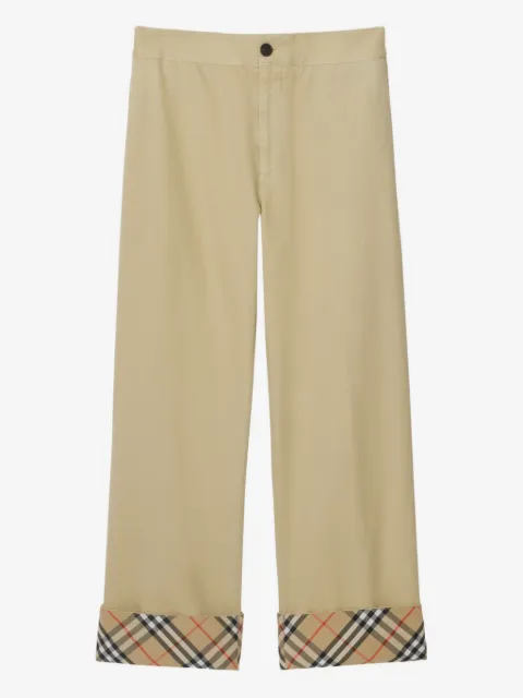 Burberry gabardine-weave trousers