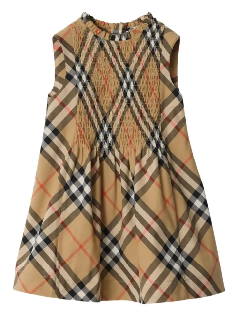 Burberry Kids checked poplin dress