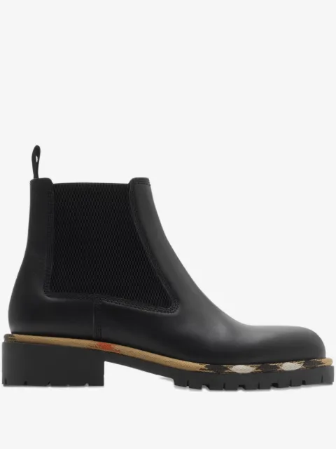 Burberry leather gravel Chelsea boots​