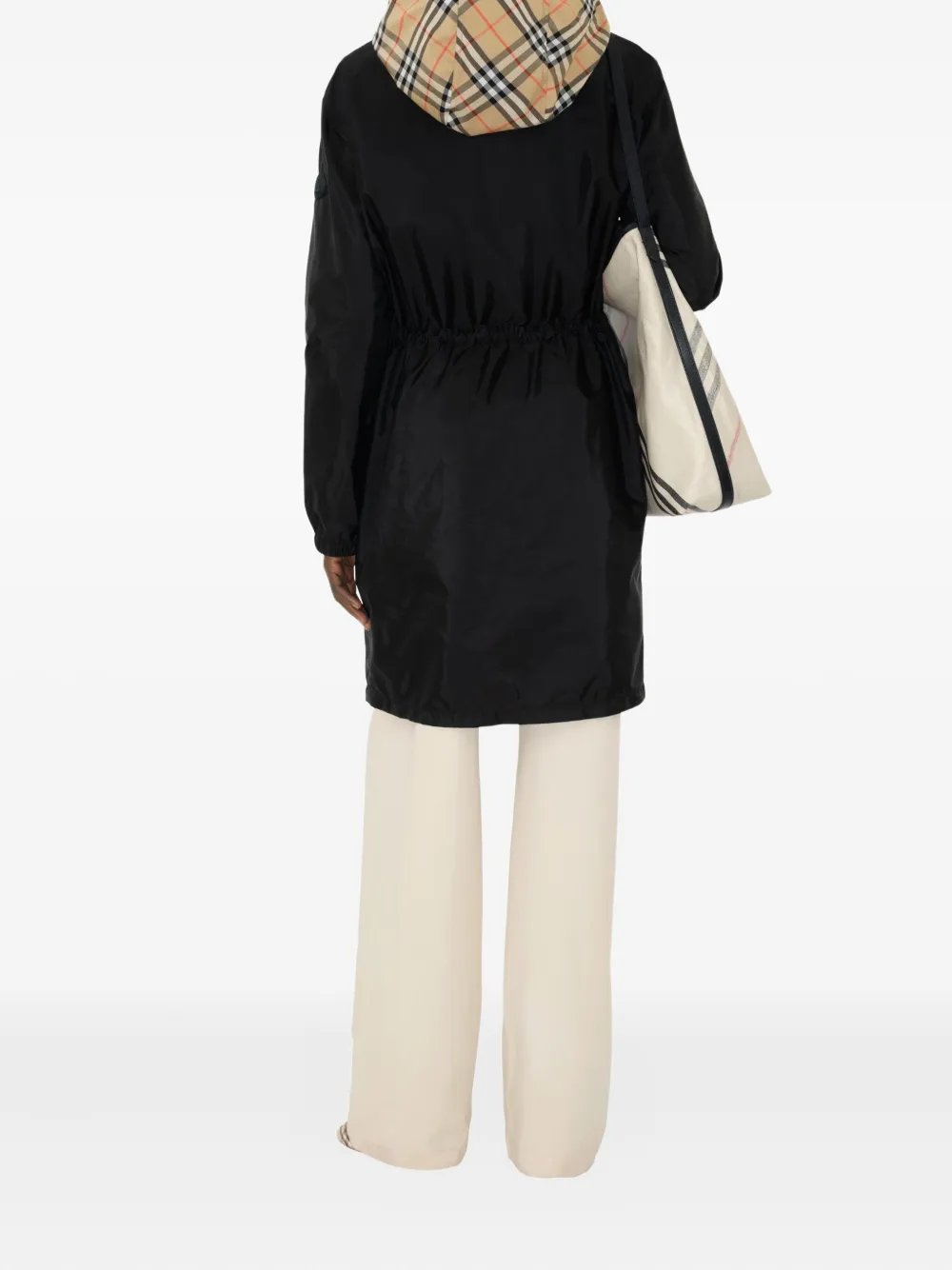 Burberry Parka met Vintage Check afwerking Zwart