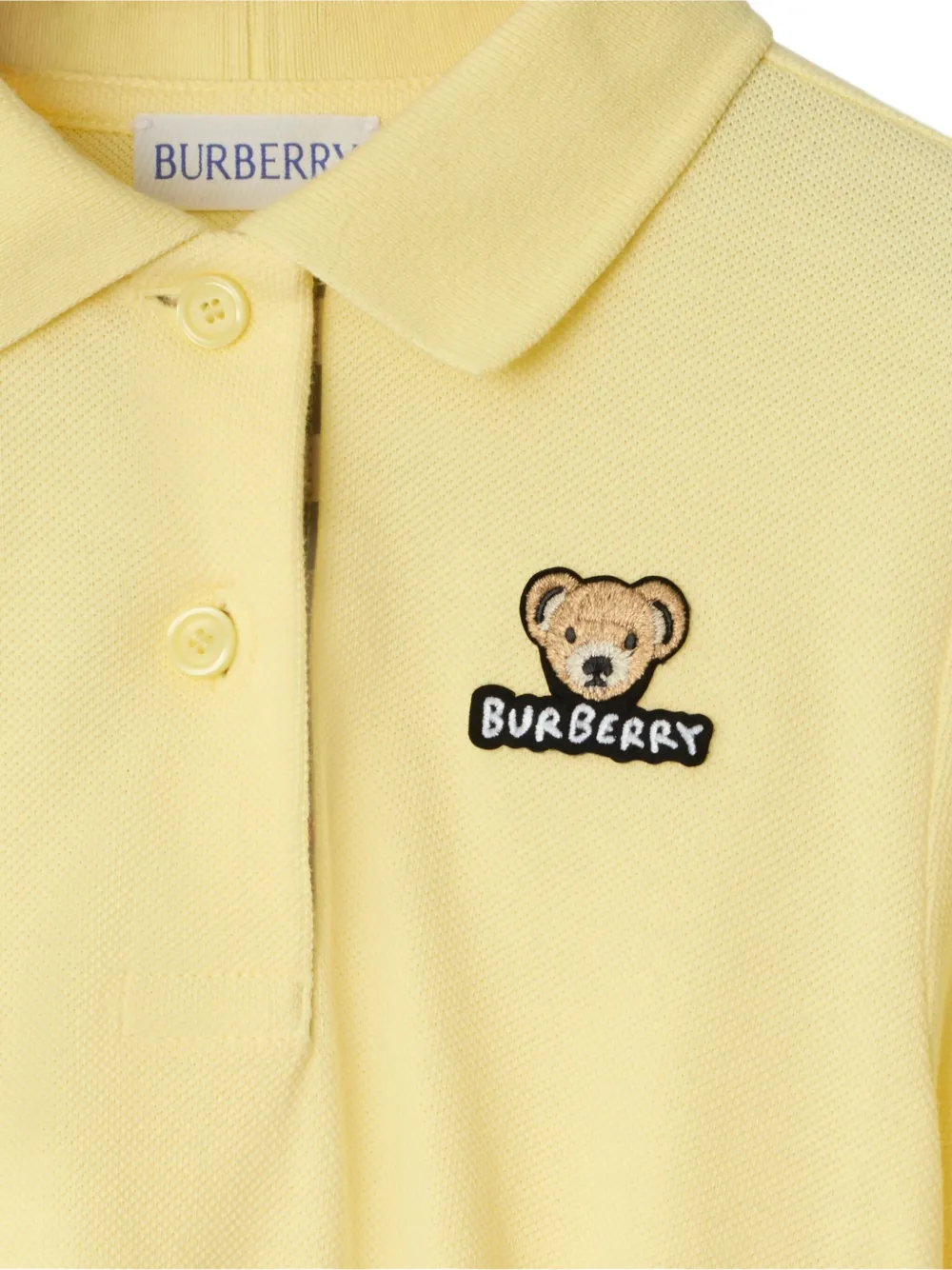 Burberry Kids Katoenen jurk Geel