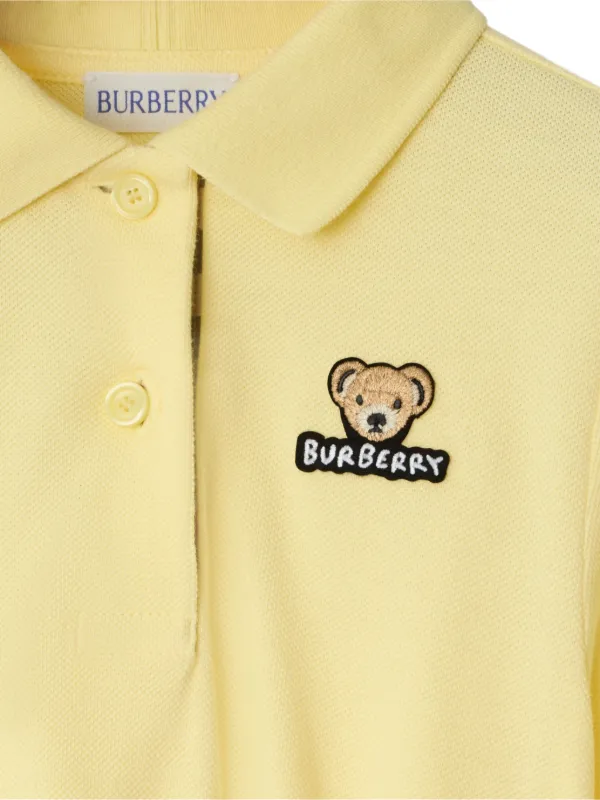 Burberry Kids コットン ワンピース | イエロー | FARFETCH JP