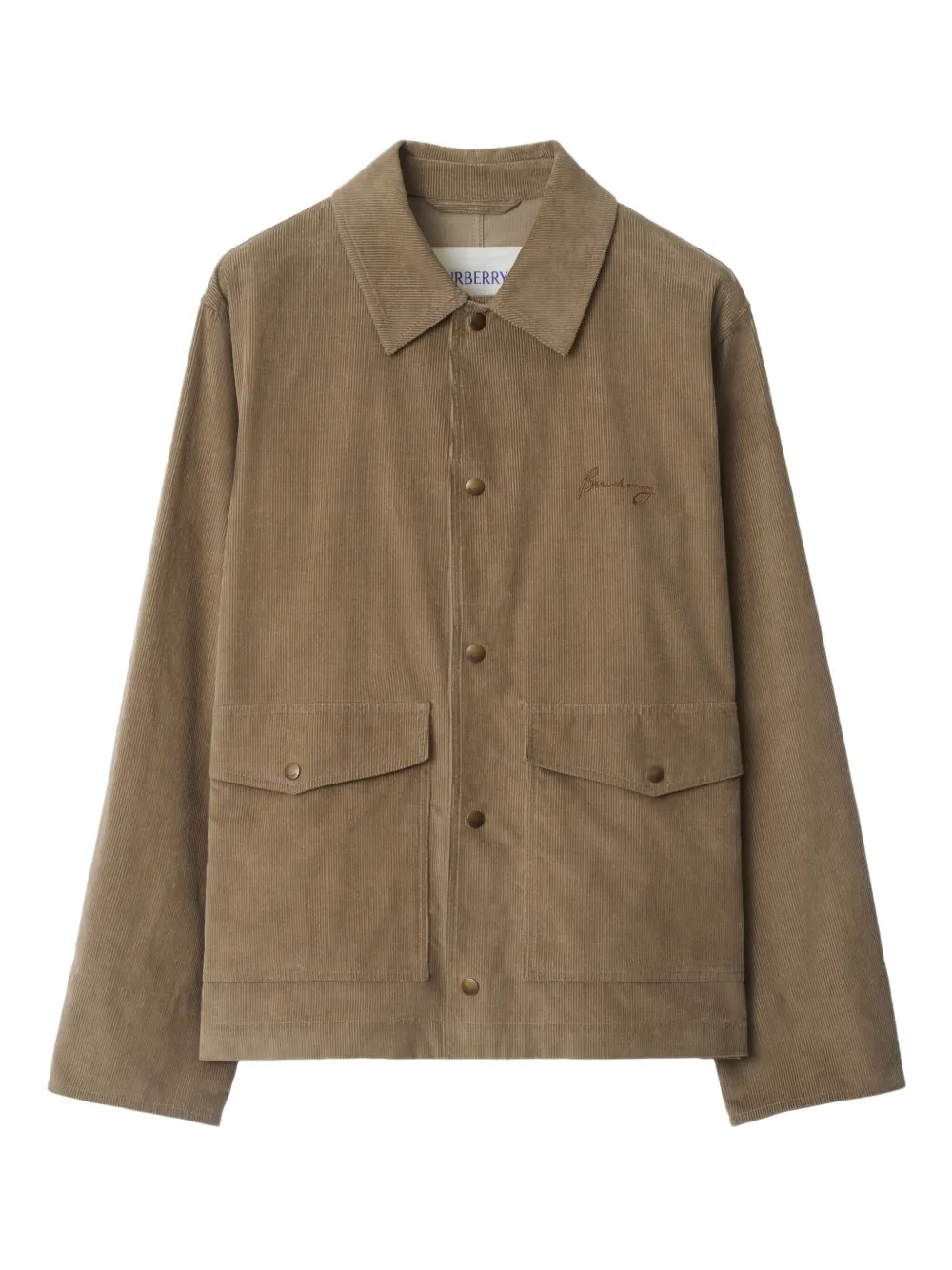 Burberry Ribfluwelen shirtjack Bruin