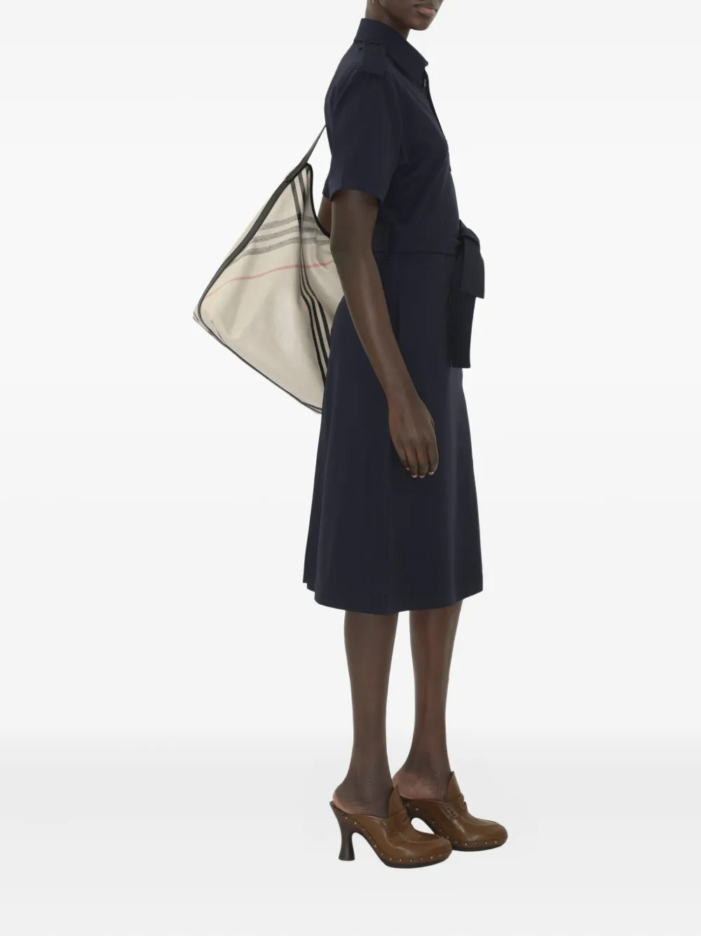 Burberry Wollen blousejurk Blauw