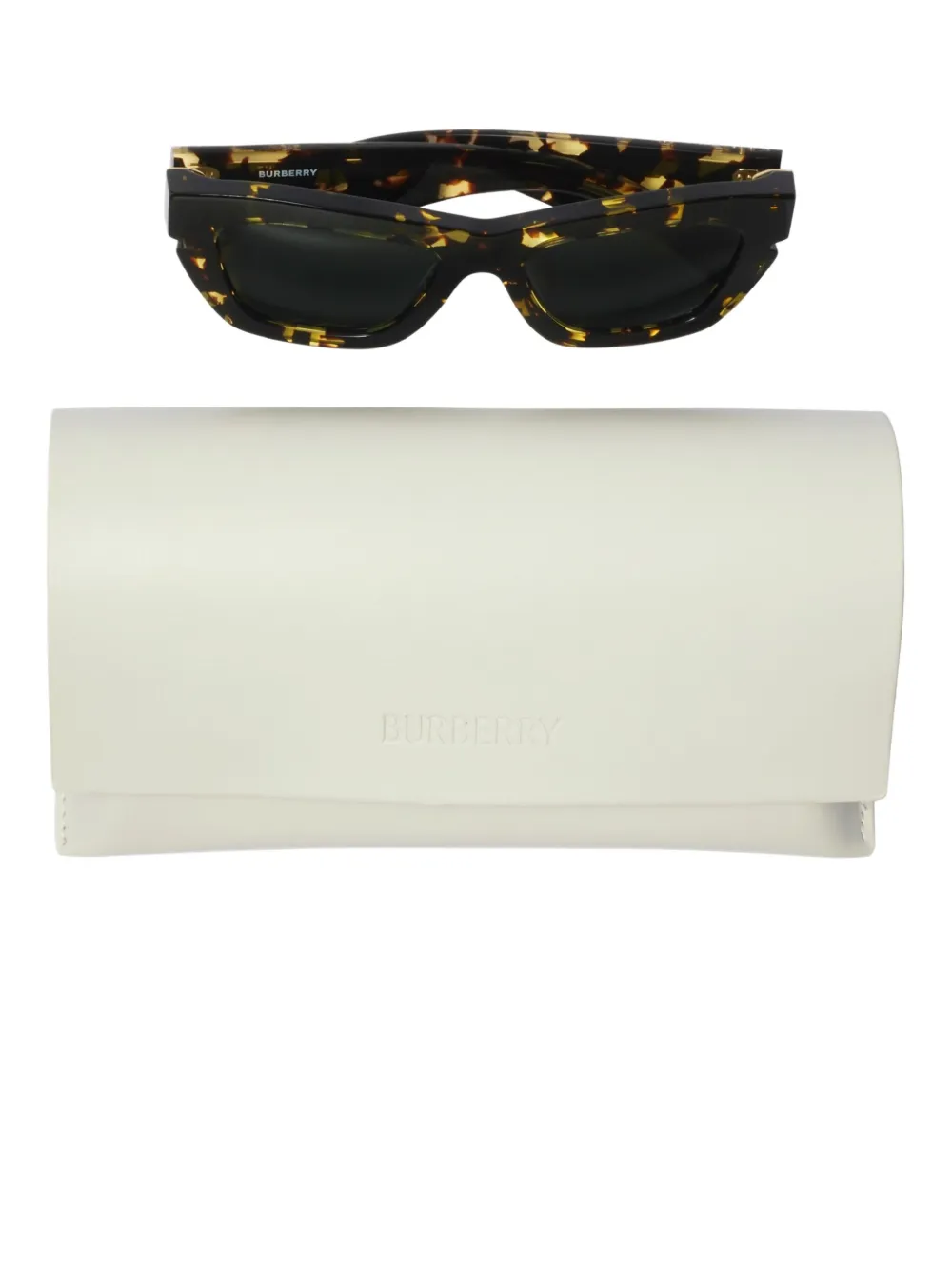 Burberry Eyewear Inlaid Check zonnebril Bruin