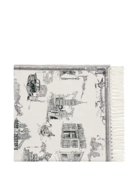 Burberry London Landmarks cashmere blanket