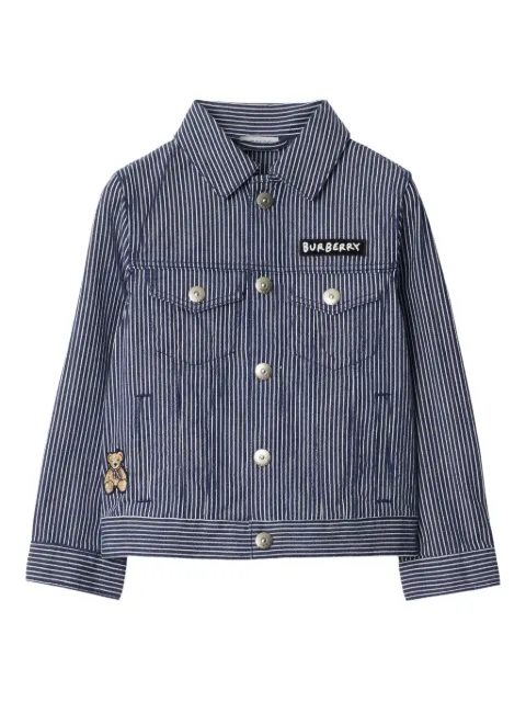 Burberry Kids striped bomber jacket